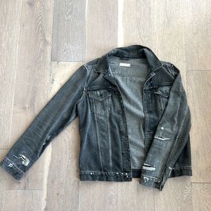 All saints grey denim jacket
